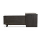 Posada L-Shaped Desk - Worn Black Oak Veneer