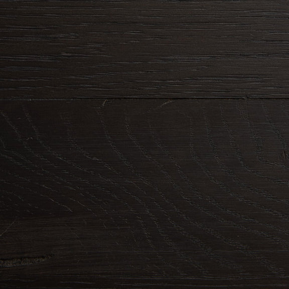 Posada L-Shaped Desk - Worn Black Oak Veneer