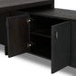 Posada L-Shaped Desk - Worn Black Oak Veneer