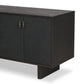 Posada L-Shaped Desk - Worn Black Oak Veneer