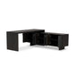 Posada L-Shaped Desk - Worn Black Oak Veneer