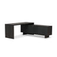 Posada L-Shaped Desk - Worn Black Oak Veneer