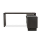 Posada L-Shaped Desk - Worn Black Oak Veneer