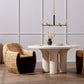 Parra Round Dining Table - White Concrete