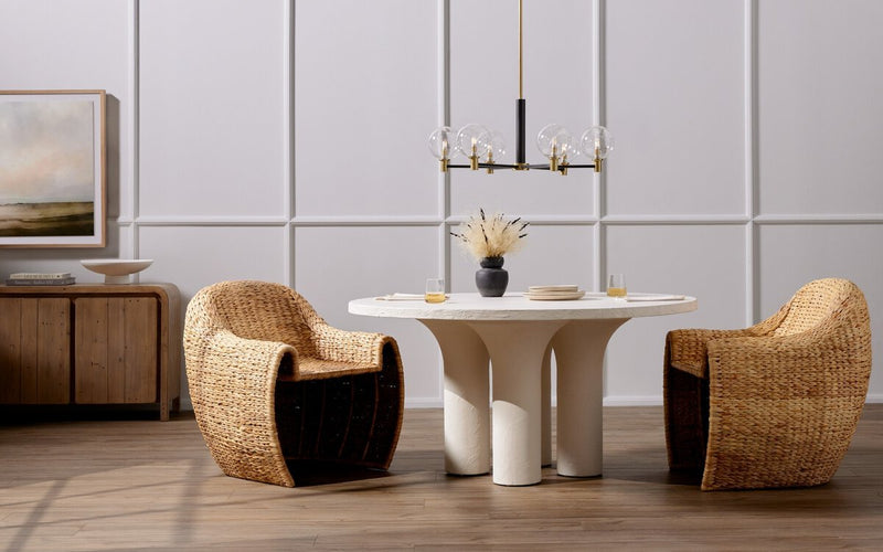 Parra Round Dining Table - White Concrete