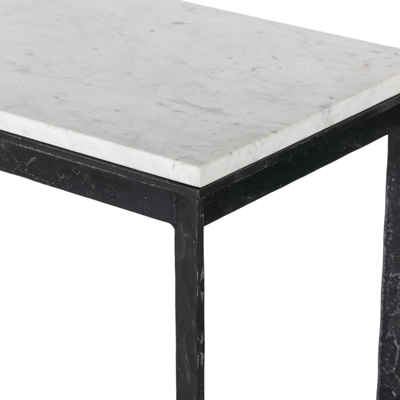 Hammered Iron Console Table