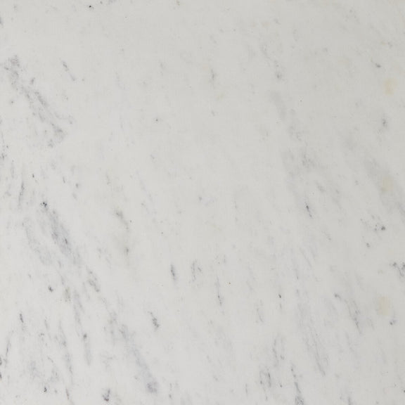 Hammered Iron End Table - White Marble