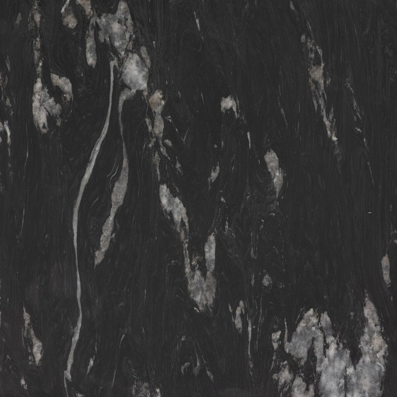 Hammered Iron End Table - Charcoal Marble
