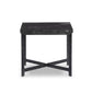 Hammered Iron End Table - Charcoal Marble