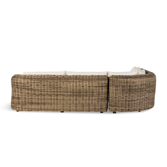 Messina Outdoor 3-Piece Sectional - Chunky Sand Woven
