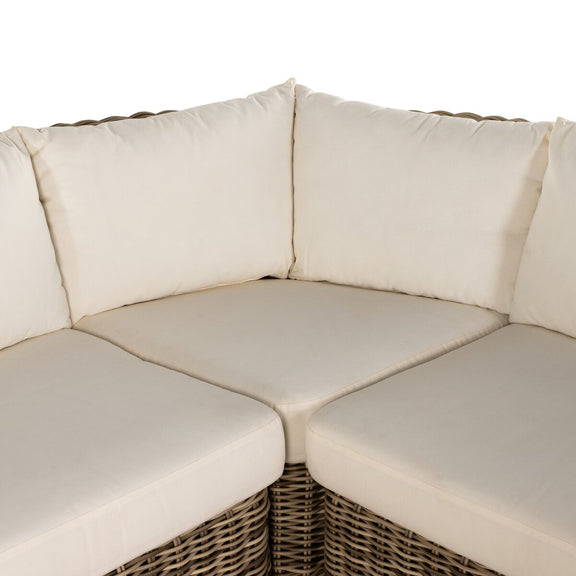 Messina Outdoor 3-Piece Sectional - Chunky Sand Woven