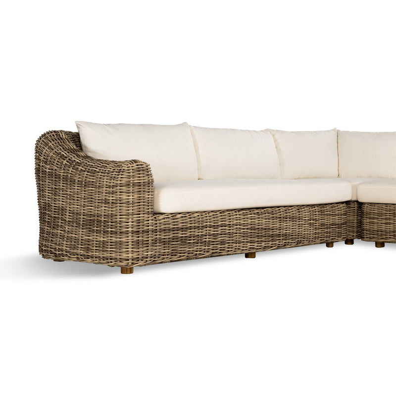 Messina Outdoor 3-Piece Sectional - Chunky Sand Woven