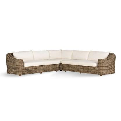 Messina Outdoor 3-Piece Sectional - Chunky Sand Woven
