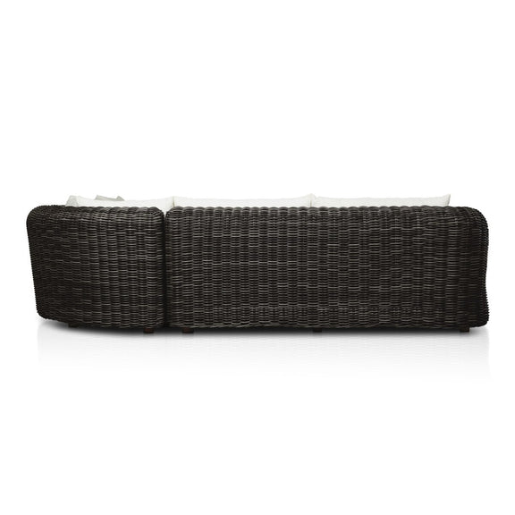 Messina Outdoor 3-Piece Sectional - Chunky Charcoal Woven