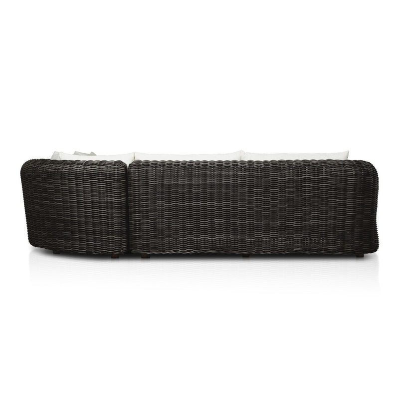 Messina Outdoor 3-Piece Sectional - Chunky Charcoal Woven