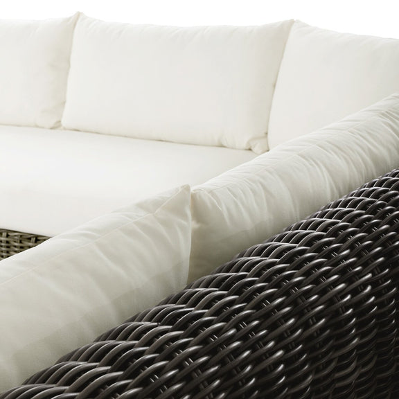 Messina Outdoor 3-Piece Sectional - Chunky Charcoal Woven