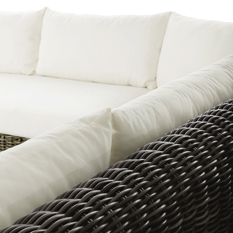 Messina Outdoor 3-Piece Sectional - Chunky Charcoal Woven