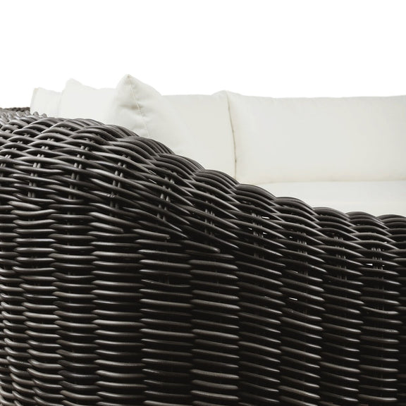 Messina Outdoor 3-Piece Sectional - Chunky Charcoal Woven