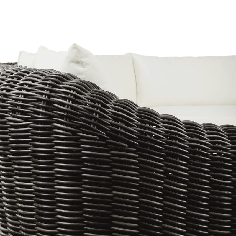 Messina Outdoor 3-Piece Sectional - Chunky Charcoal Woven