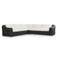 Messina Outdoor 3-Piece Sectional - Chunky Charcoal Woven