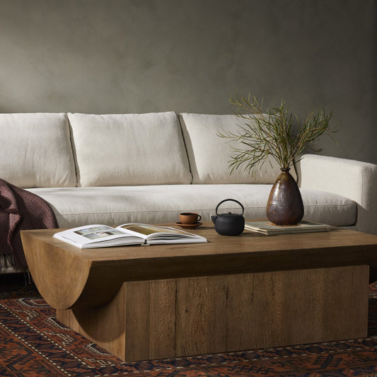 Elbert Coffee Table - Rustic Oak Veneer
