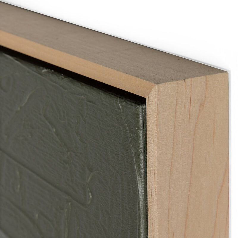 Free Form Lines I Olive by The Holly Collective - Natural Maple Floater