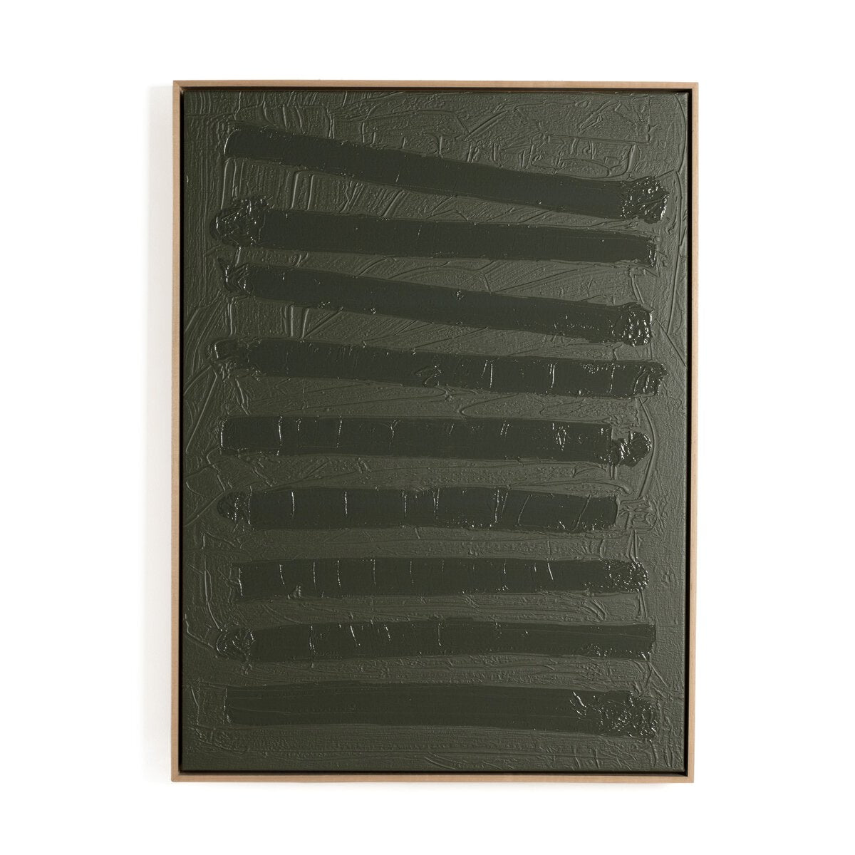 Free Form Lines I Olive by The Holly Collective - Natural Maple Floater