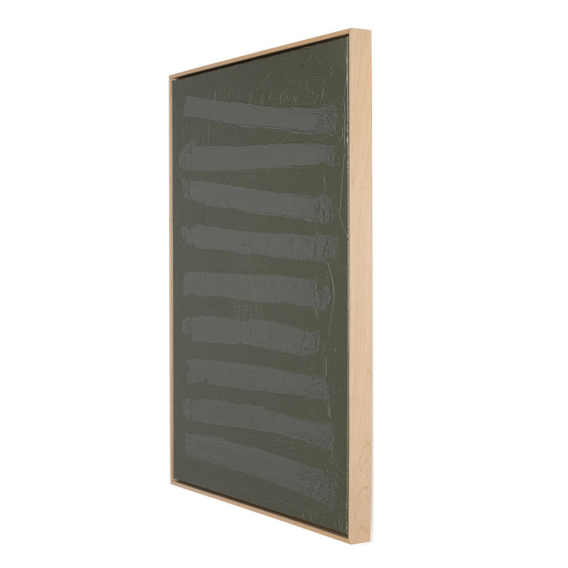 Free Form Lines I Olive by The Holly Collective - Natural Maple Floater