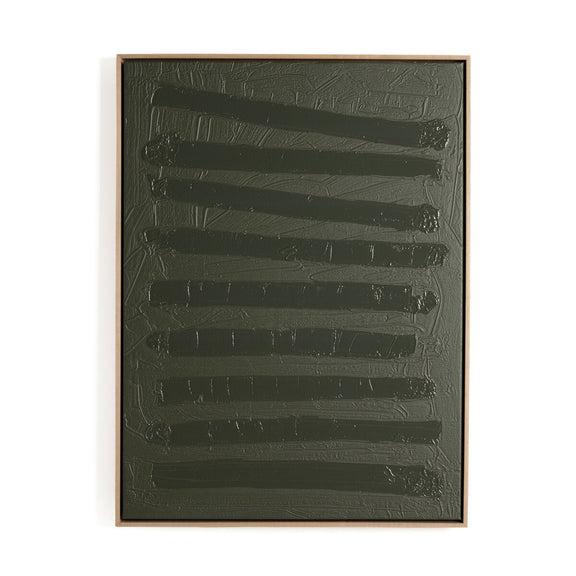 Free Form Lines I Olive by The Holly Collective - Natural Maple Floater