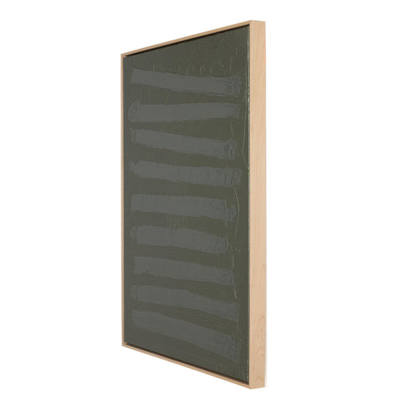 Free Form Lines I Olive by The Holly Collective - Natural Maple Floater