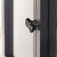 Millie Panel and Glass Door Double Cabinet - Drifted Matte Black