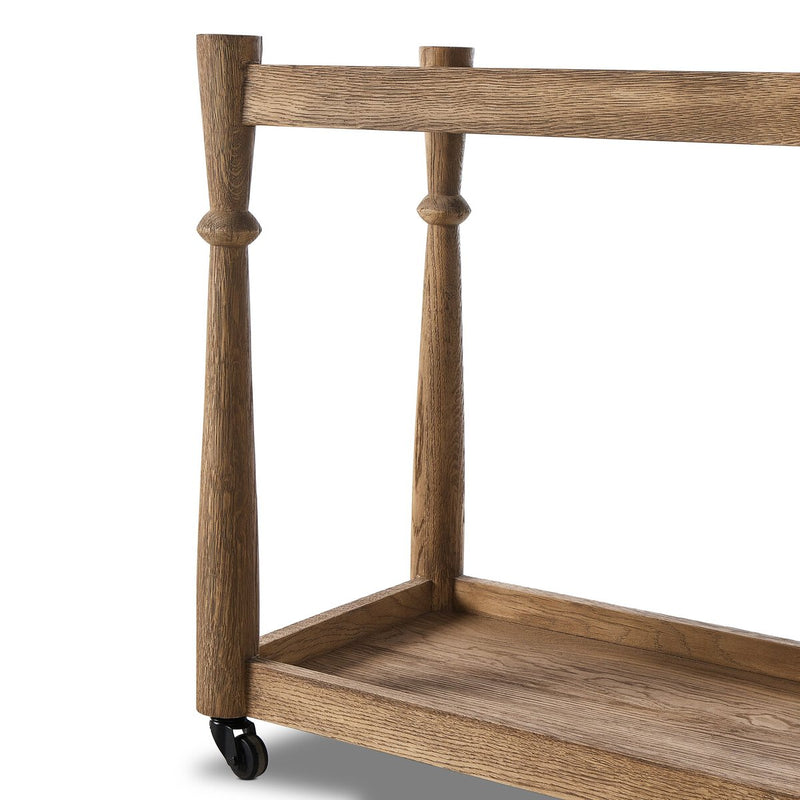 Alamosa Bar Cart - Light Wash Oak