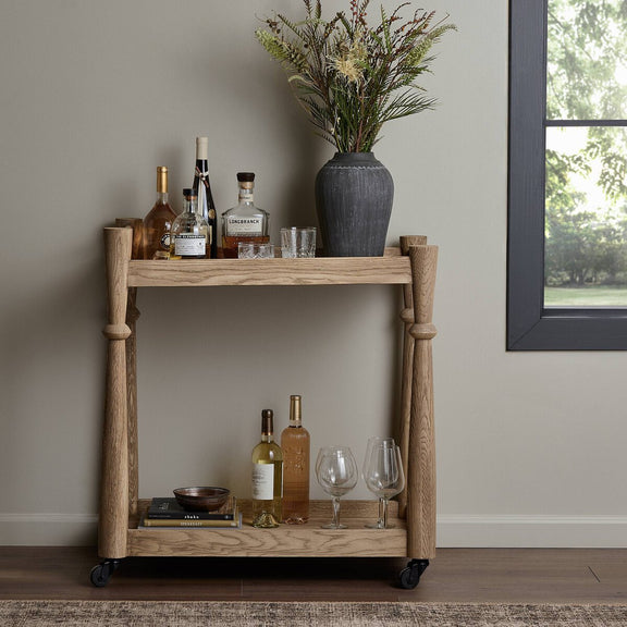 Alamosa Bar Cart - Light Wash Oak