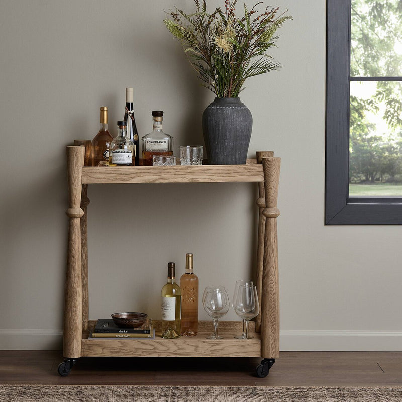 Alamosa Bar Cart - Light Wash Oak