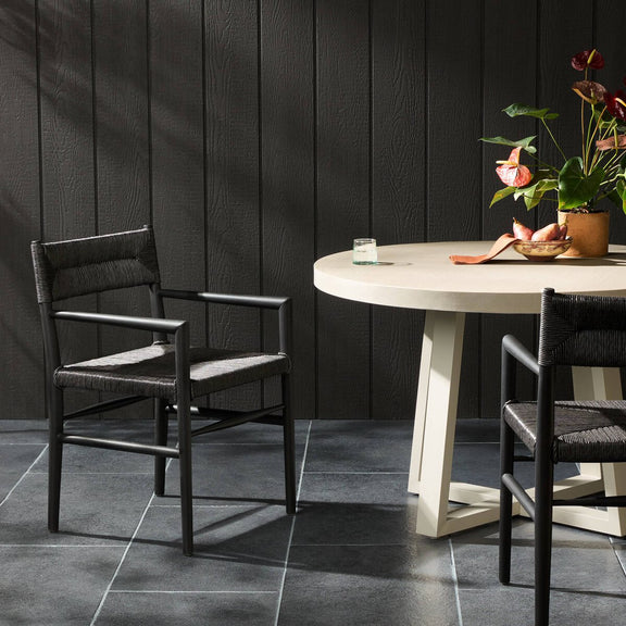 Lomas Outdoor Dining Armchair - Black Teak