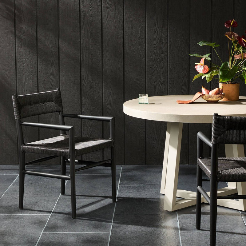 Lomas Outdoor Dining Armchair - Black Teak