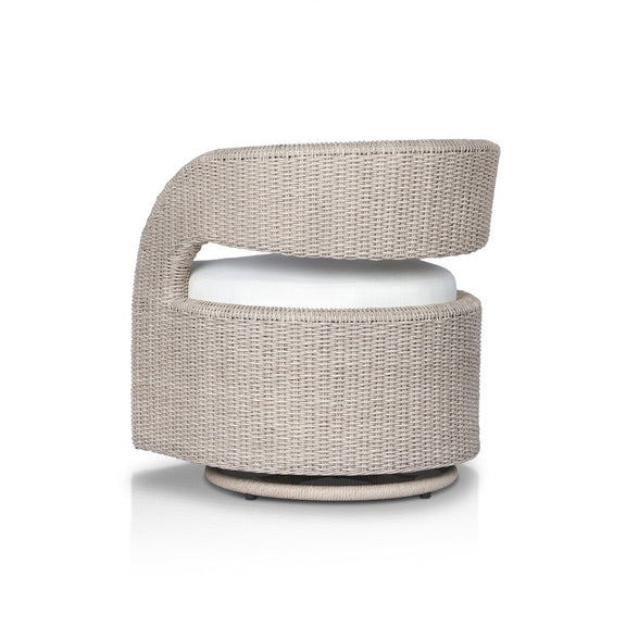 Hawkins Outdoor Swivel Chair - Vintage White