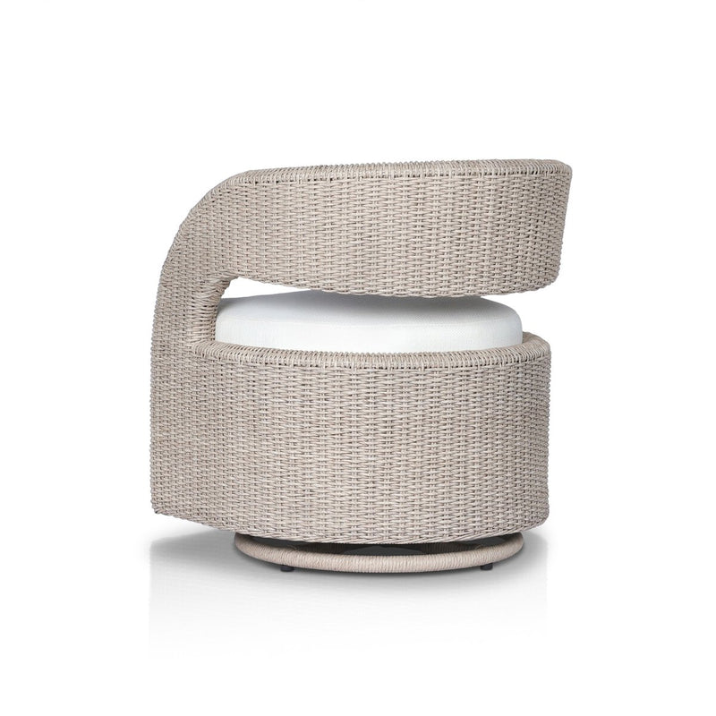 Hawkins Outdoor Swivel Chair - Vintage White