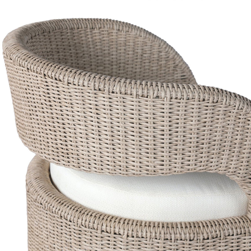 Hawkins Outdoor Swivel Chair - Vintage White