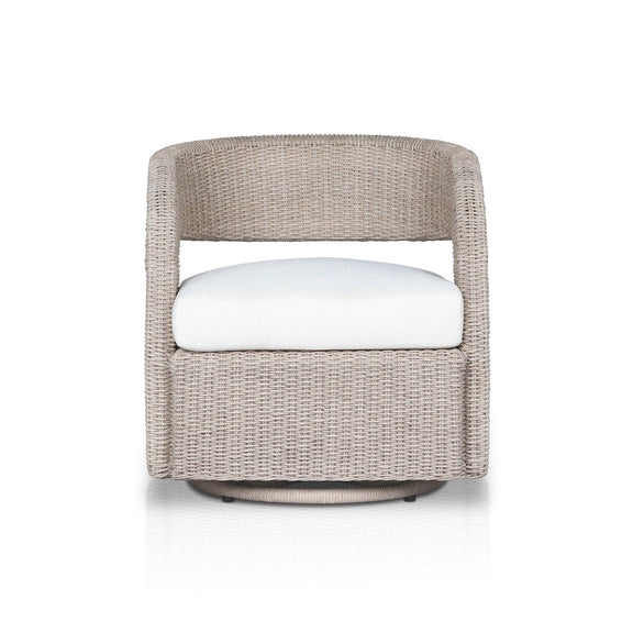 Hawkins Outdoor Swivel Chair - Vintage White