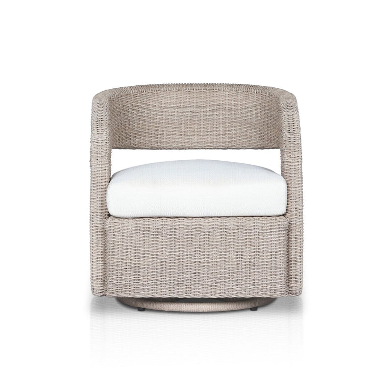 Hawkins Outdoor Swivel Chair - Vintage White