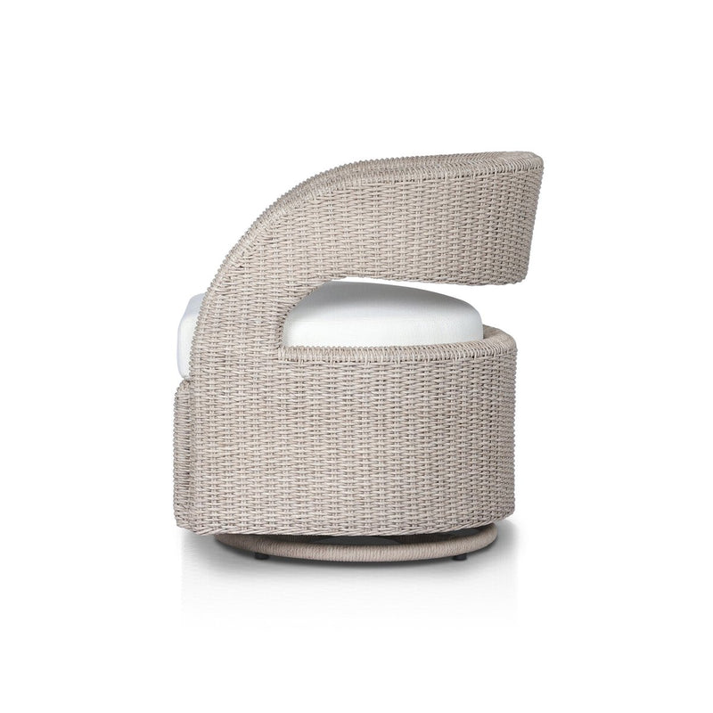Hawkins Outdoor Swivel Chair - Vintage White