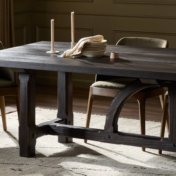 The Arch Dining Table - Medium Brown Fir Veneer
