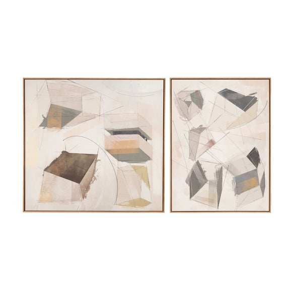 Escalate Diptych by Coup d'Esprit - White Oak Floater
