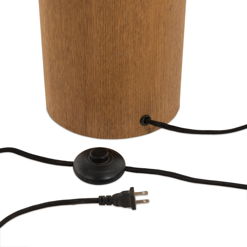 Haney Floor Lamp - Light Smoked Oak Veneer