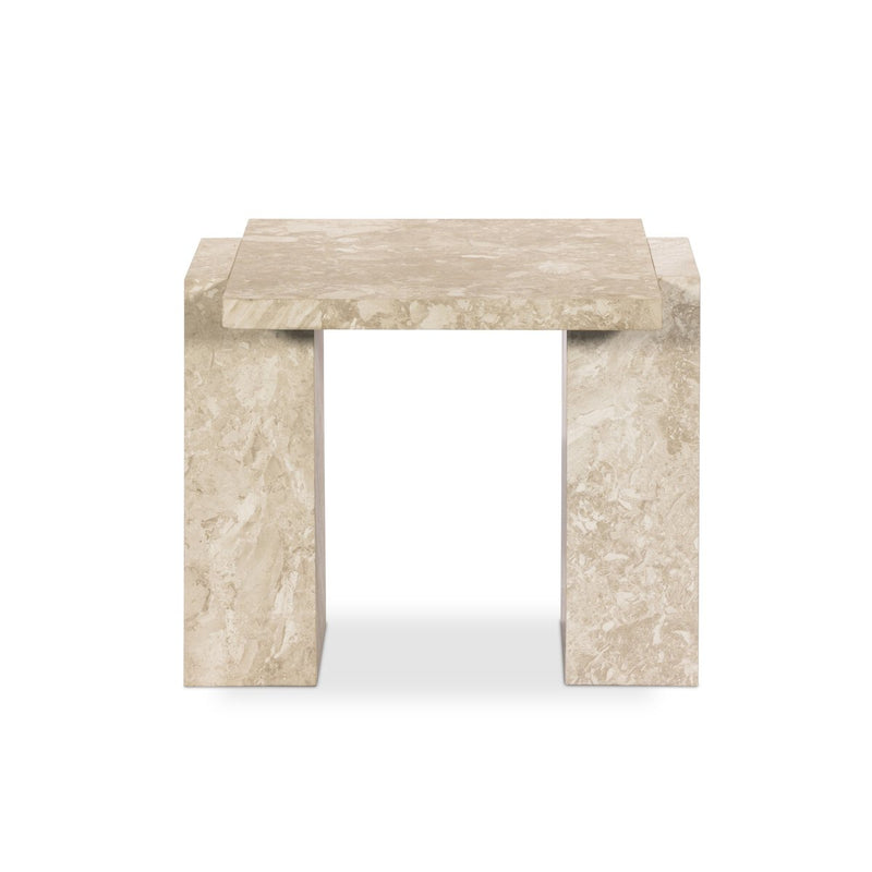Romano End Table - Lunar Marble