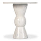 Fox End Table - Polished White Marble