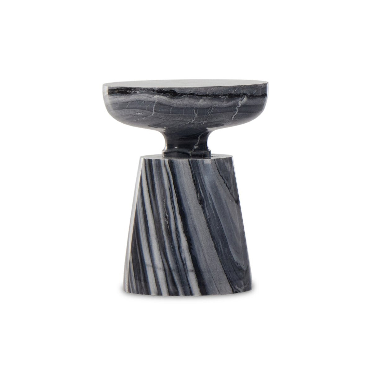 Rowe End Table - Ebony Marble Solid