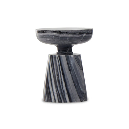 Rowe End Table - Ebony Marble Solid