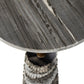 Raven End Table - Ebony Marble